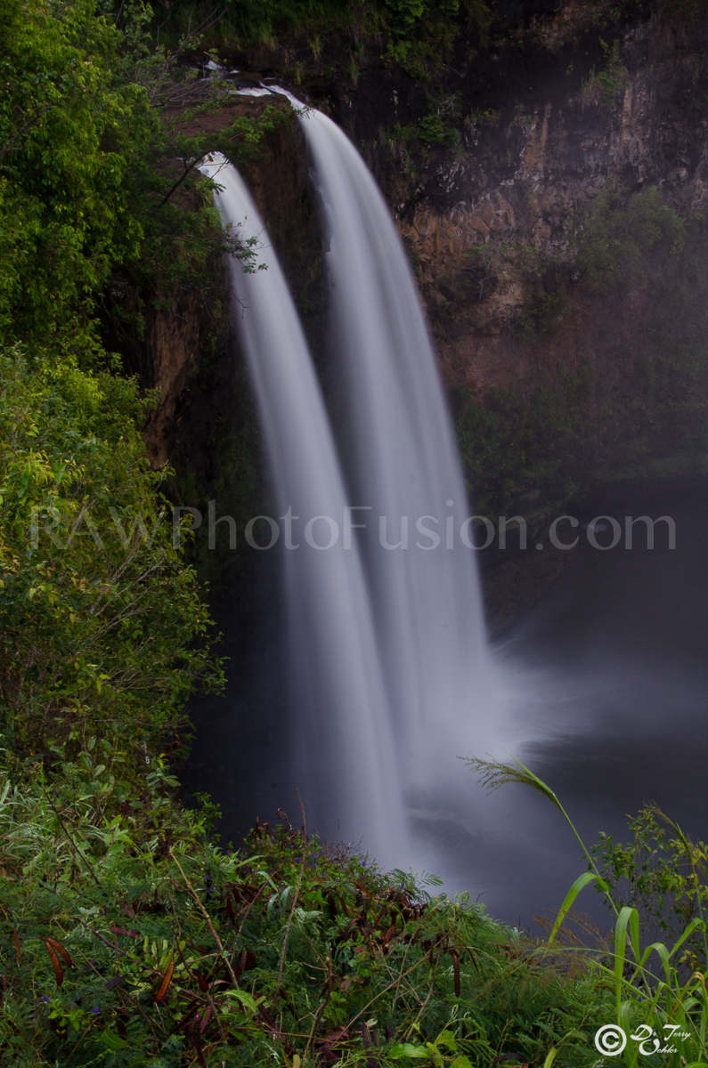 Wailua Waterfall, Wailua Falls, Kuaui, Hawaii Waterfalls